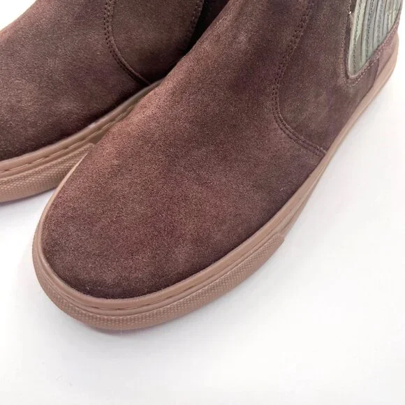 SIZE 6 Youth 39 Boys Mini Boden Brown Leather Green Camo Boots - Picture 4 of 10